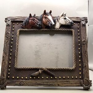 Horse Theme Resin‎ Picture Frame 9" X 9.5" Photo